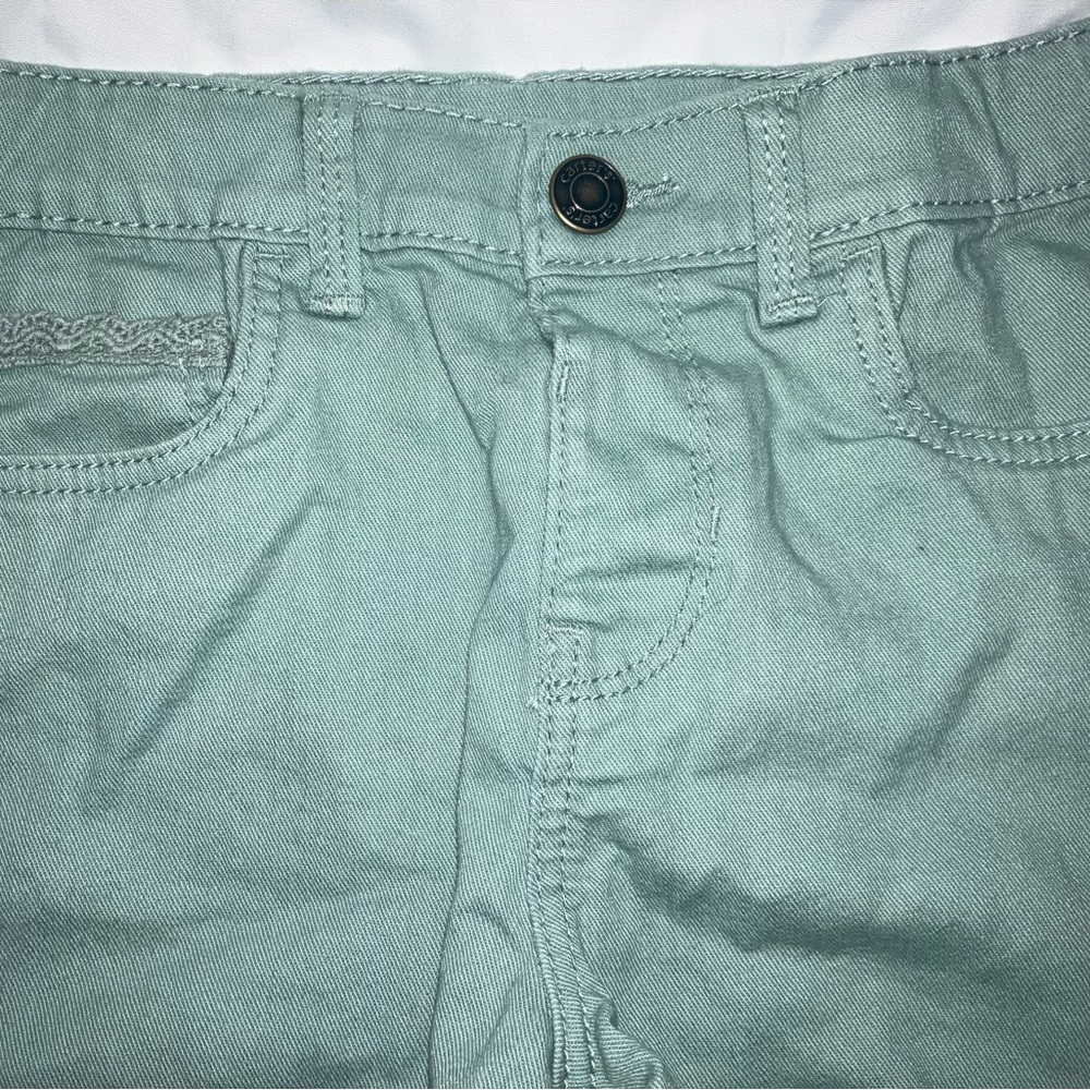 Light Green Denim Shorts